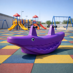 Gangorra de Plástico Infantil Jacaré Nabre Brinquedos imagem